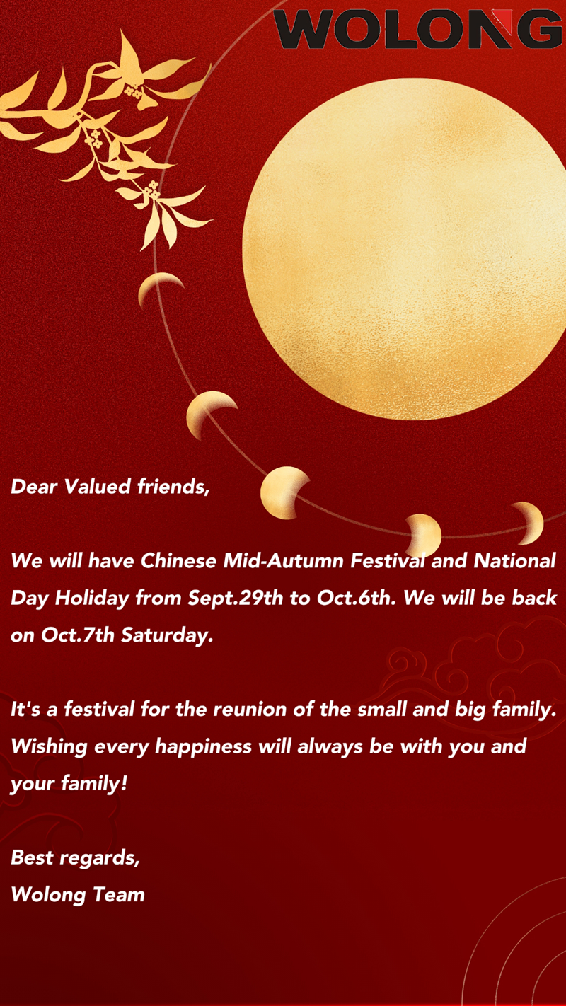 Happy Chinese Mid-Autumn Festival and National Day Holiday